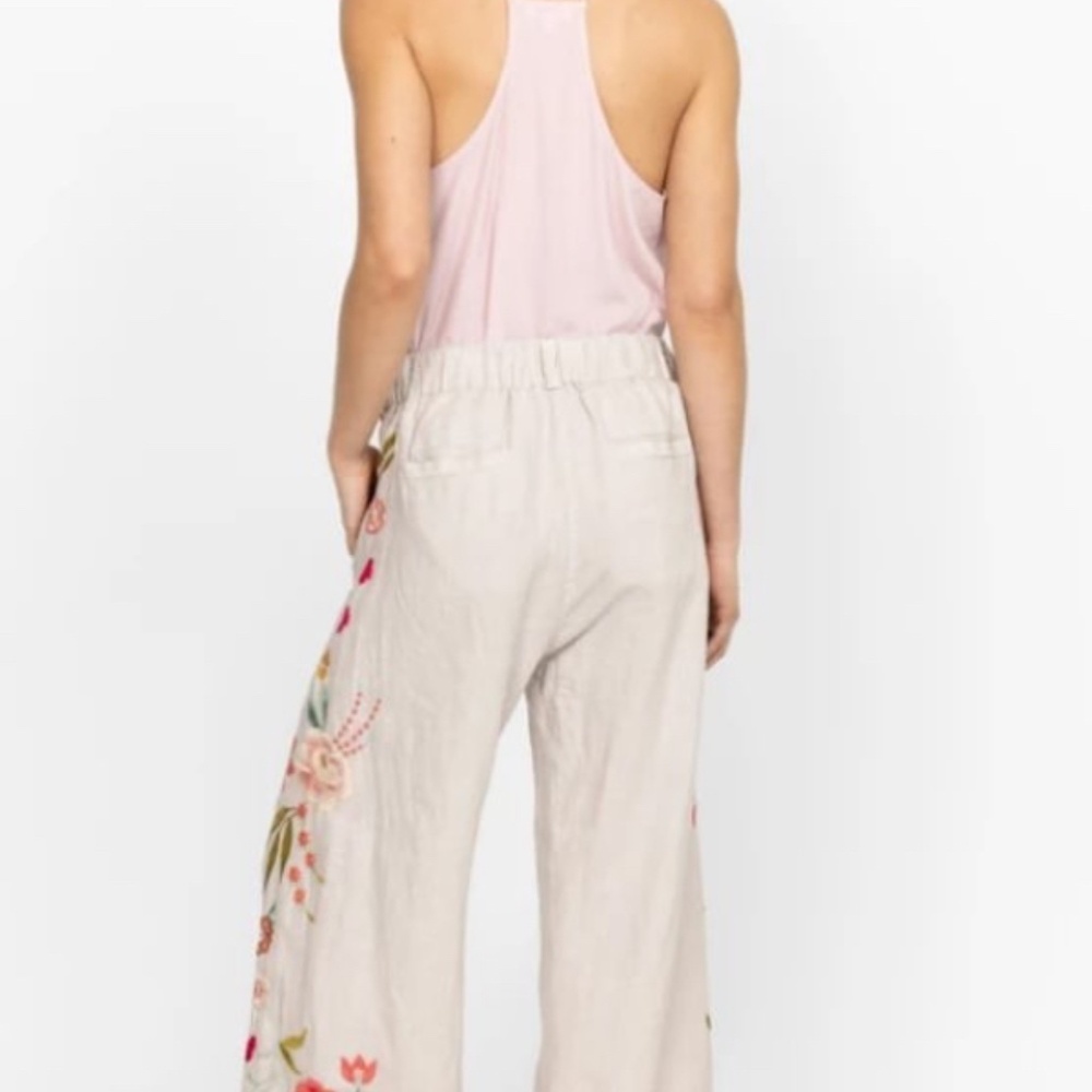 Johnny Was Joya Wide Linen Pant - Picture 3 of 4